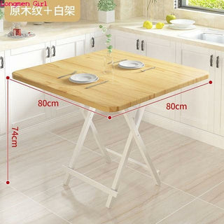 Buy 80x80x74cm-e Portable Folding Table Modern Simple Living Room Dinning Table Set