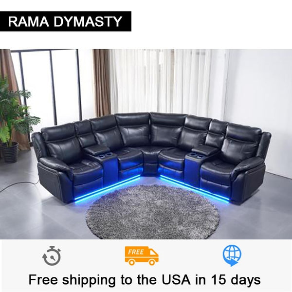 Power reclining Sectional W/LED strip|Living Room Sofas|