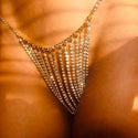 Sexy Bikini Thong Women Goth High Quality Rave Bling Crystal