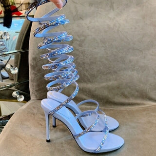 Buy sky-blue Strappy Sandals