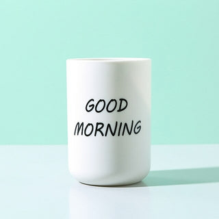 Buy white Good Morning Toothbrush Cup