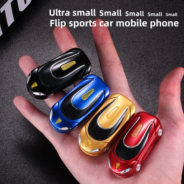 Small mini flip Car Shape mobile phones unlocked cheap cell phone