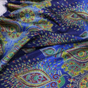 Soft Dress Material Charmeuse Ethnic Paisley Patchwork Satin Fabric