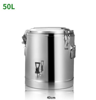 Buy gray Stainless Steel Insulated Barrel Soup Pot Fermenter Kitchen Cookware
