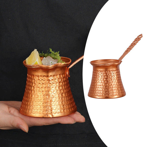 Turkish Coffee Pot Maker Copper Hand Hammered Ibrik Vintage Cezve