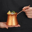 Turkish Coffee Pot Maker Copper Hand Hammered Ibrik Vintage Cezve