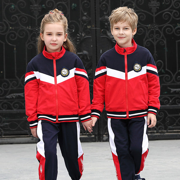 Kids Hot Sports Zipper Jackets and Sweatpants Sets Jogging Suits