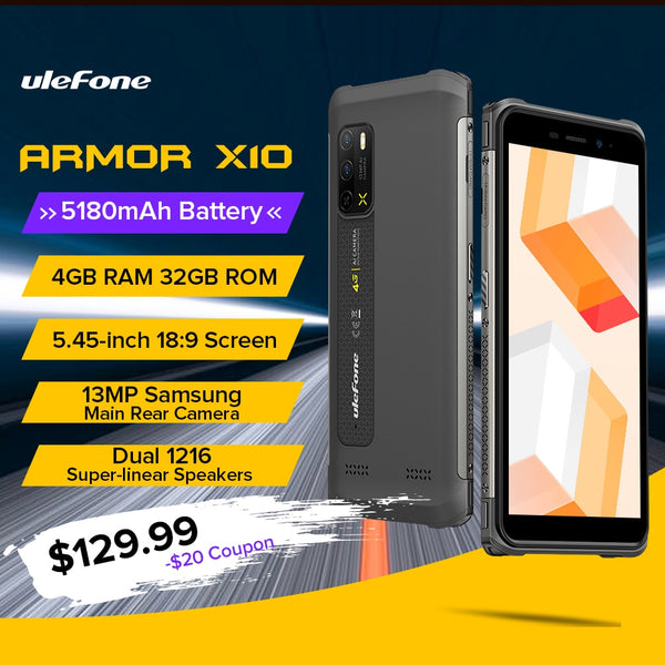 Ulefone Armor X10 Rugged Phone  Global Version Waterproof Smartphone