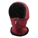 Winter warm Fleece beanie hat men knit skull Scarf neck warmer thick