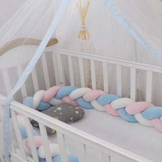 Buy pink-white-blue 3M Baby Bed Bumper Braid