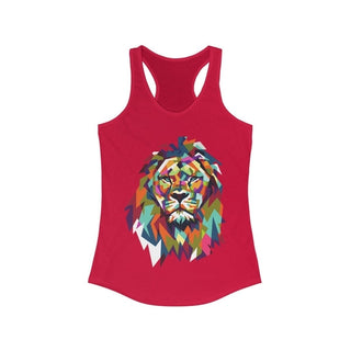 Buy solid-red eBay Colorful Lion Graphic Racerback Tank Top