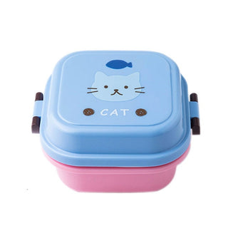Buy 540ml-blue Cartoon Healthy Plastic Lunch Box Microwave Oven Lunch Bento Boxes Food Container Dinnerware Kid Childen Lunchbox