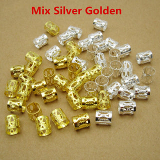 Buy 100mix-silver-golden 100pcs Hair beads