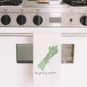 Asparagus Watercolor Tea Towel