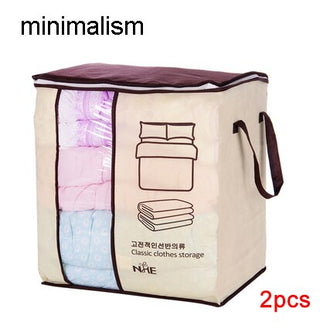 Buy minimalism-2pcs Non-Woven Portable Clothes Storage Bag