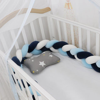 Buy navy-blue-white-sky 3M Baby Bed Bumper Braid