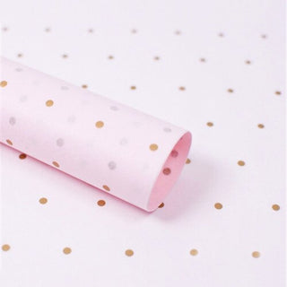 Buy gold-dot-pink 50*70 Cm Gift Wrapping Paper