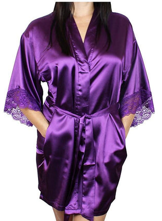 Buy as-the-photo-show4 Women&#39;s Autumn Style Sexy Lace Bathrobes