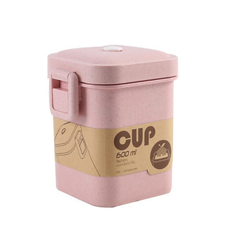 Buy pink-b 850ml Wheat Straw Lunch Box Healthy Material Bento Boxes
