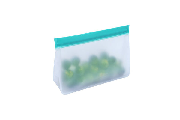 Food Storage Bag Reusable Freezer Bag PEVA Ziplock Silicone Bag Leakproof Top Kitchen Organizer