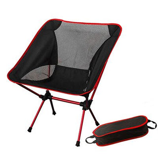 Buy red-small-size Outdoor Ultralight Folding Moon Chairs