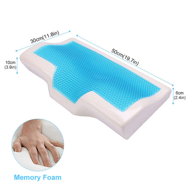 Memory Foam Gel Pillow Slow Rebound Summer Ice-Cool Anti-Snore Orthopedic Sleeping Health Care Neck Pillows for Home Beddings