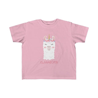 Buy pink Toddler Llama Unicorn Girls Tee