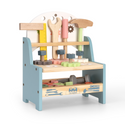 Mini Wooden Play Tool Workbench Set for Kids Toddlers