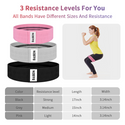 3 Pack Set Resistance Exercise Fitness Bands