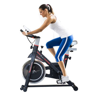 Soozier Upright Exercise Bike Health & Fitness Stationary Chain Drive