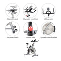 Soozier Adjustable Upright Exercise Bike Cycling Trainer Home Gym
