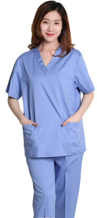 Medical Doctor Nursing Men Women Scrub Set 2 Piece Suits