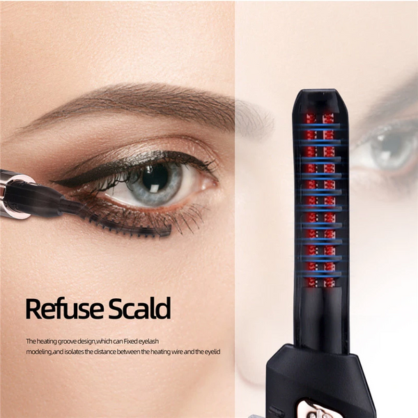 Mini Electric Eyelash Curler USB Rechargeable Beauty Makeup Tool