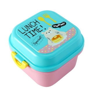 Buy 720ml-blue Cartoon Healthy Plastic Lunch Box Microwave Oven Lunch Bento Boxes Food Container Dinnerware Kid Childen Lunchbox
