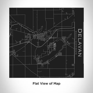 Delavan - Wisconsin Map Tumbler in Matte Black