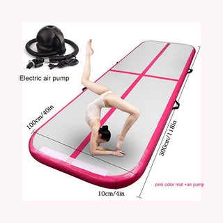 Buy pink-with-pump 1-3m Gymnastics Air Track Olympics Gym Yoga Wear-Resistant  Airtrack Gym Mattress Water Yoga Mattress for Home/Beach/Water Yoga