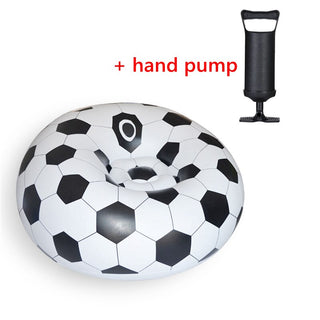 Buy soccer-with-pump Inflatable Basketball Bean Bag Chair Soccer Ball Air Sofa Indoor Living Room PVC Lounger for Adult Kids Outdoor Lounge Armchair