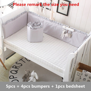 Buy hui-jia-ge-zi Princess Pink 100% Cotton Baby Bedding Set Newborn Baby Crib Bedding Set for Girls Boys Washable Cot Bed Linen 4 Bumpers+1 Sheet