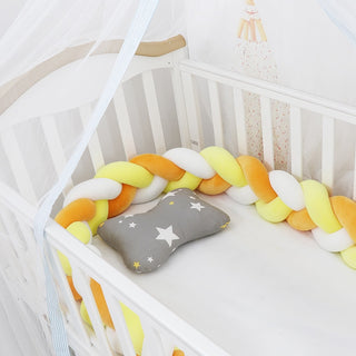 Buy mustard-yellow-white 3M Baby Bed Bumper Braid