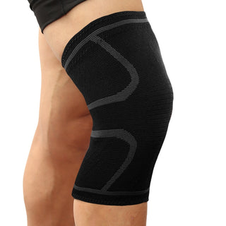 Buy black-with-grey 1PCS Fitness Knee Support