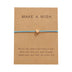 10 * 7.5 Cm Wishing Card Sticker Adjustable Fabric Bracelet - Webster.direct