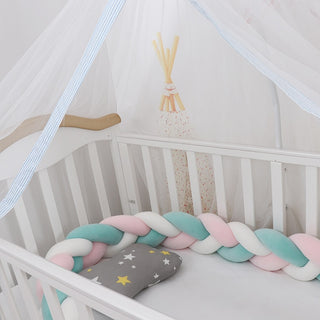 Buy pink-white-sky 3M Baby Bed Bumper Braid
