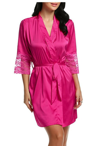Buy as-the-photo-show5 Women&#39;s Autumn Style Sexy Lace Bathrobes