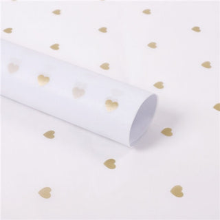 Buy gold-love-white 50*70 Cm Gift Wrapping Paper