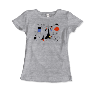 Buy heather-grey Joan Miro El Sol (The Sun) 1949 Artwork T-Shirt