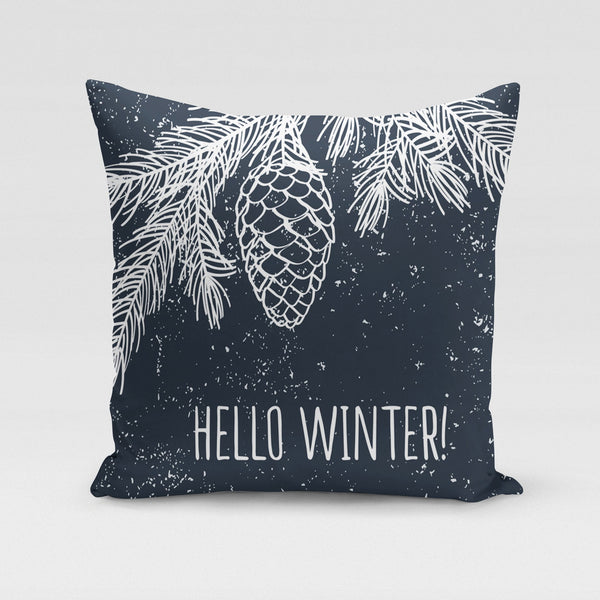 Hello Winter Pillow Cover