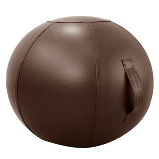 Buy 65cm-brown Anti-burst Yoga Ball with Leather Cover Thickened Stability Balance Ball 65CM 75CM