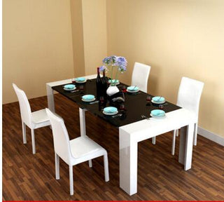 Buy 1table-4-chair-3 Stretch table. Fold the dining table and chairs.