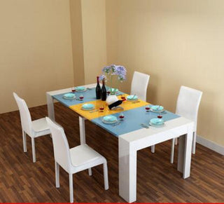 Buy 1table-4-chair-5 Stretch table. Fold the dining table and chairs.