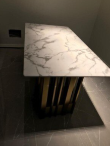minimalist modern natural marble dining table